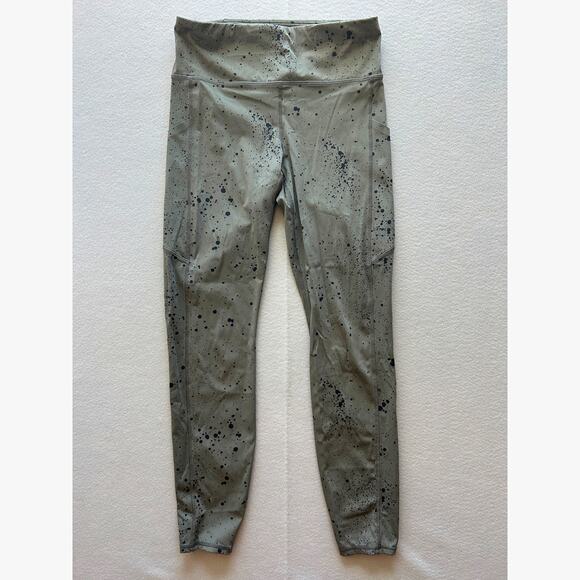 Vuori Stride Running Athleisure Leggings Green Black Pockets Womens Size Small - Picture 2 of 6